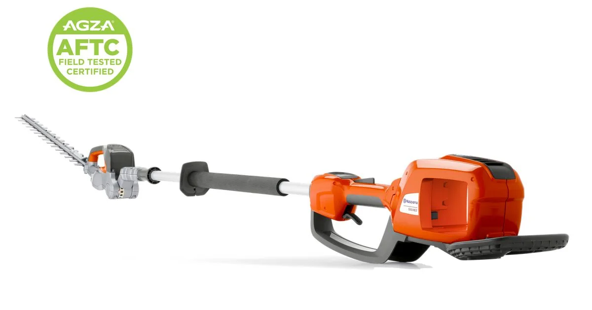 Husqvarna 520iHE3 long-reach cordless hedge trimmer