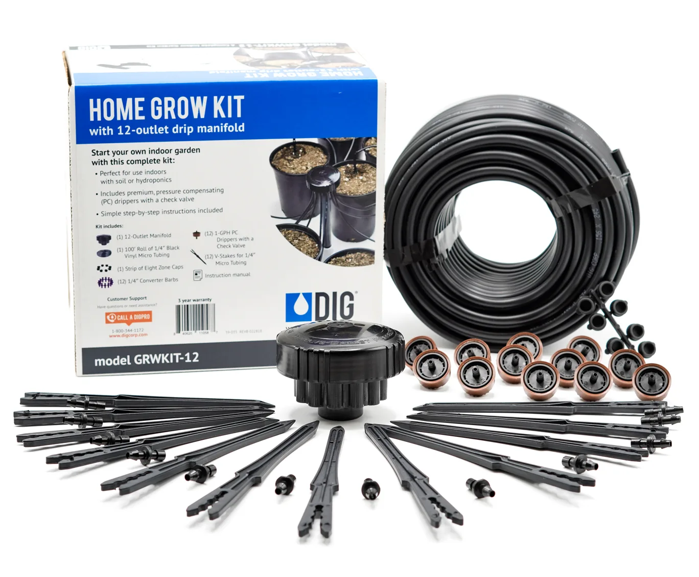 DIG GRWKIT-12 home grow drip kit