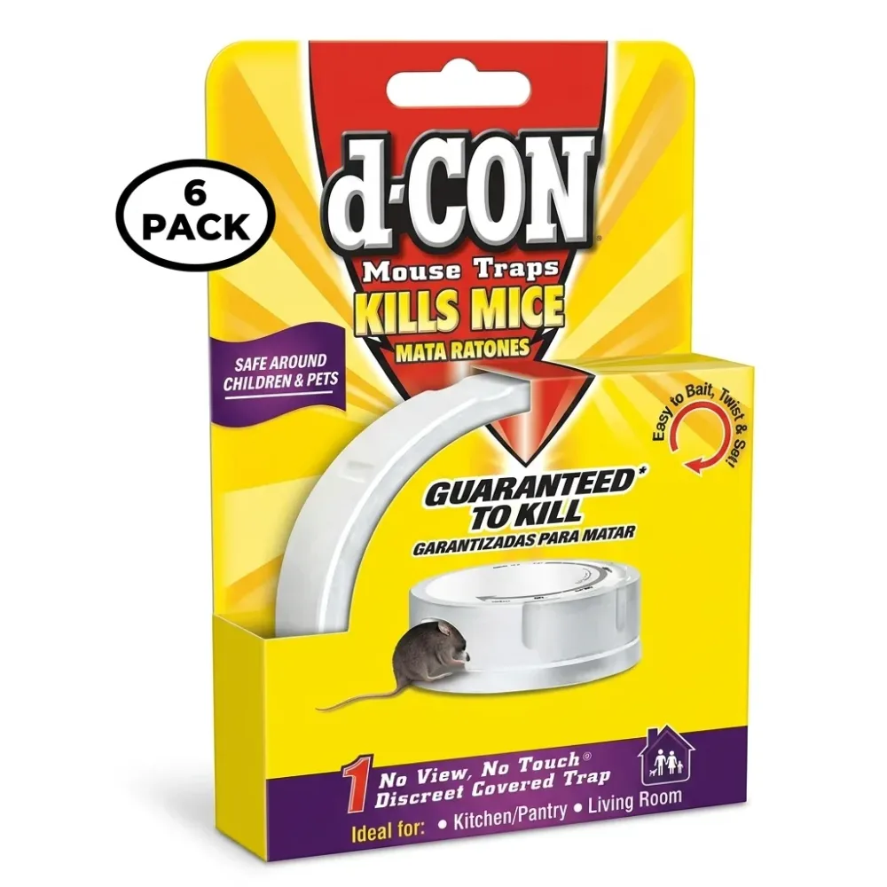 d-CON No View No Touch covered mouse trap one trap six pack product image