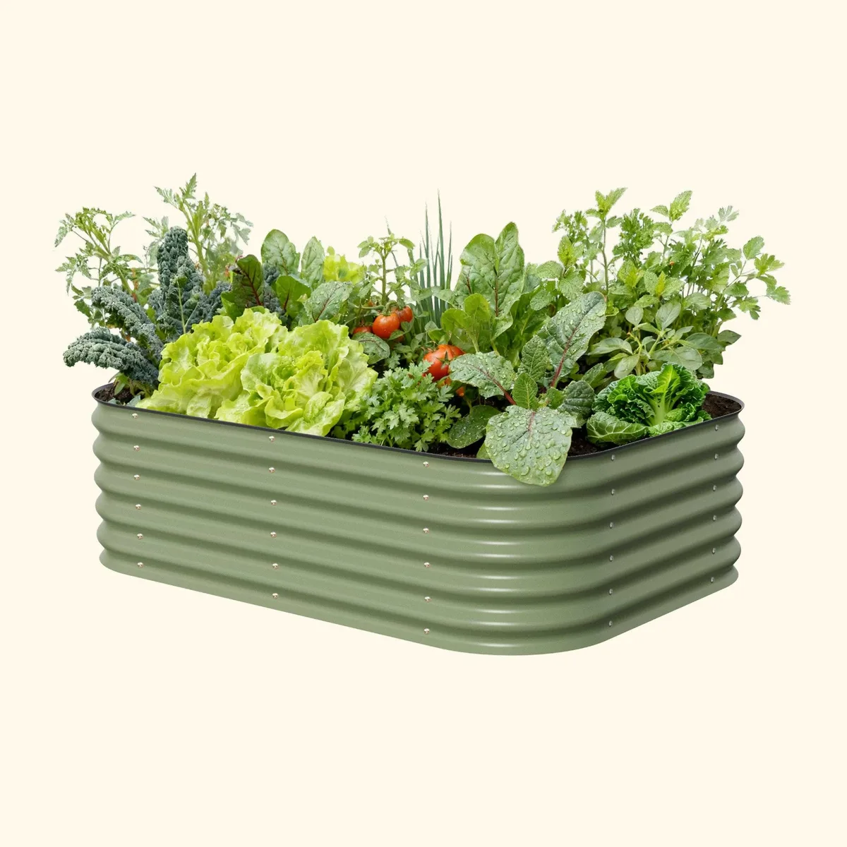 Vego Garden 17-inch six-in-one modular metal raised garden bed kit