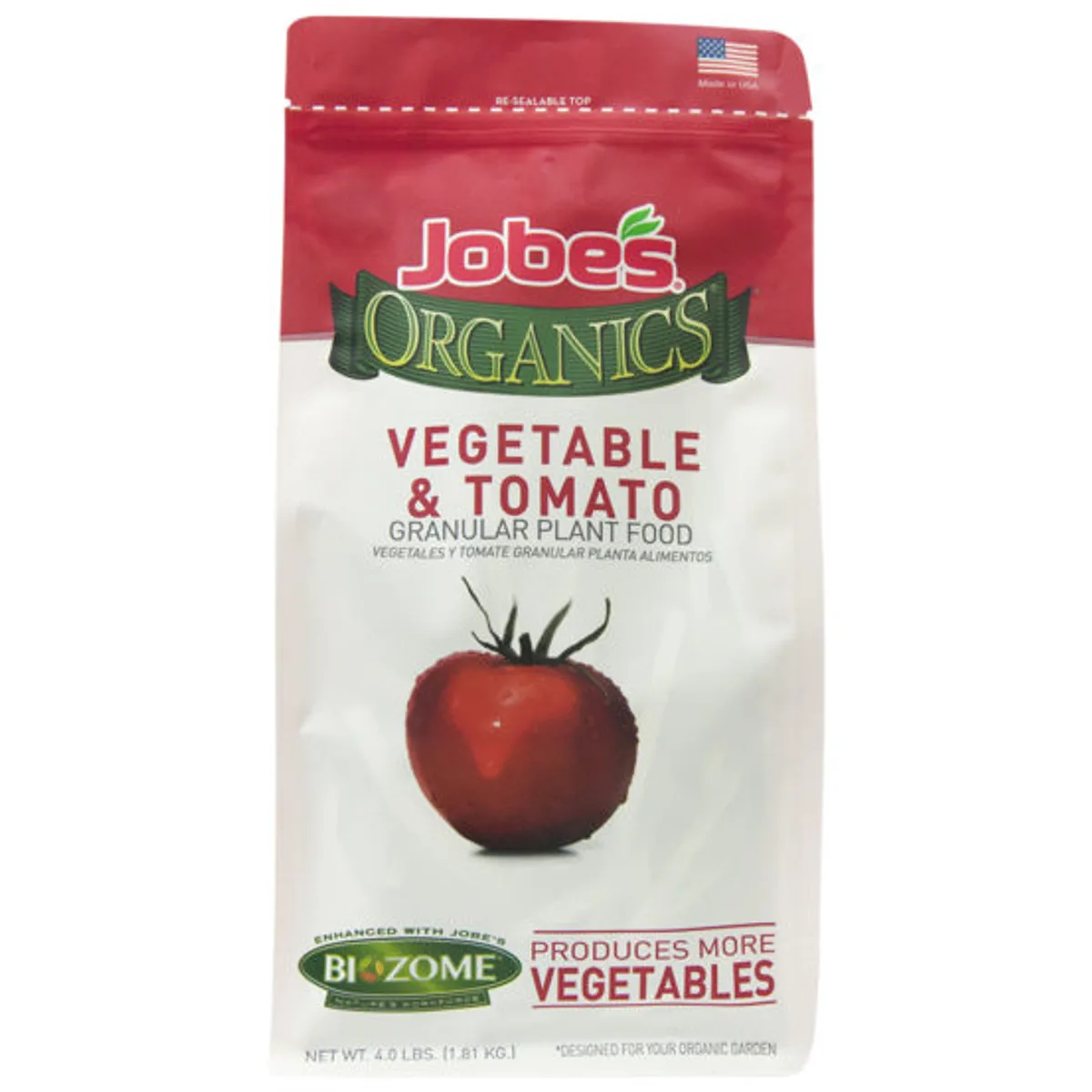 Jobe's Organics Vegetable and Tomato Granular fertilizer bag