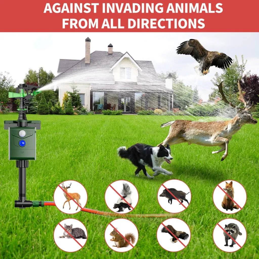 x-pest AR38S motion activated water shooting animal repeller